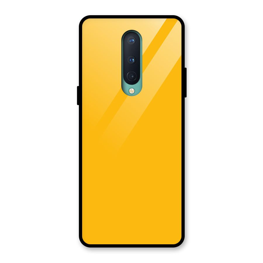 Gold Yellow Glass Back Case for OnePlus 8
