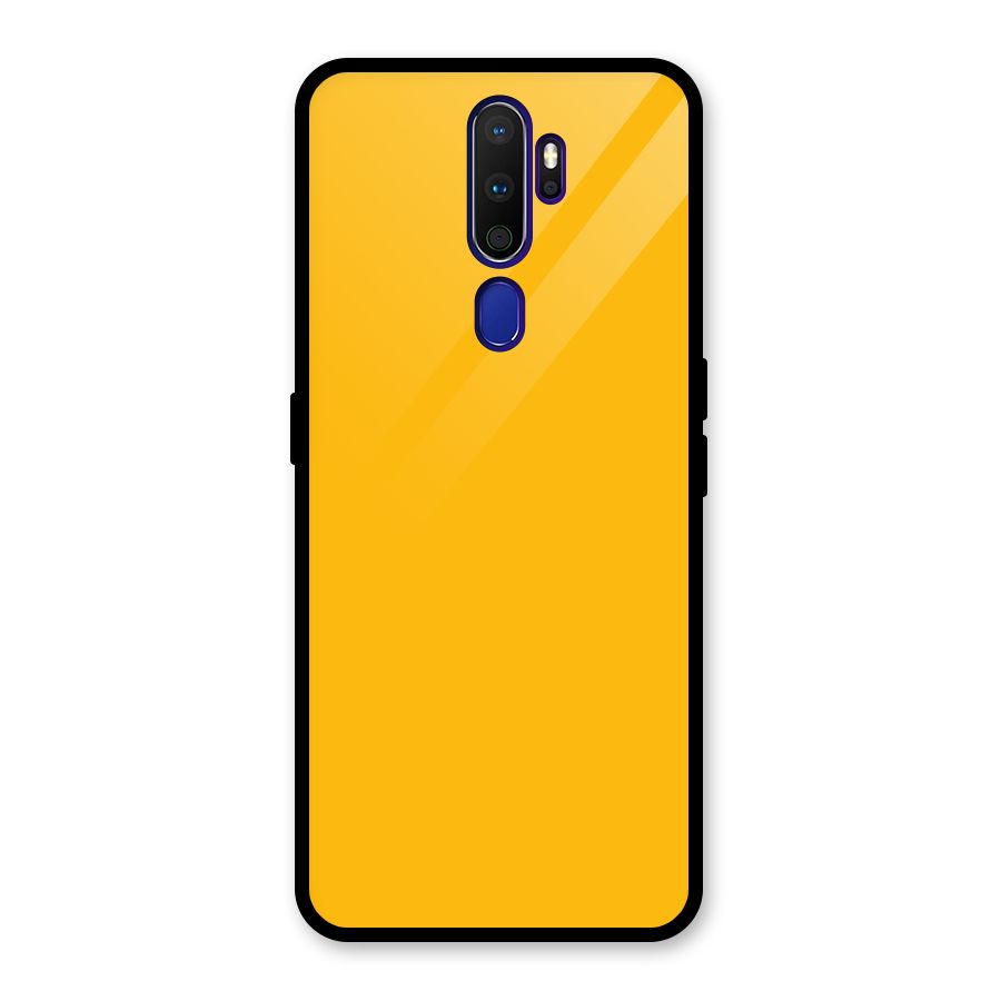 Gold Yellow Glass Back Case for Oppo A9 (2020)