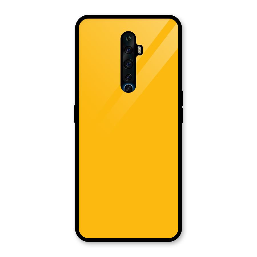 Gold Yellow Glass Back Case for Oppo Reno2 F