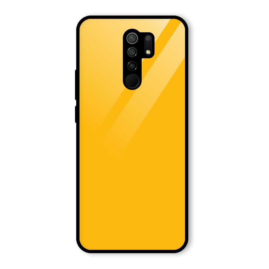Gold Yellow Glass Back Case for Poco M2