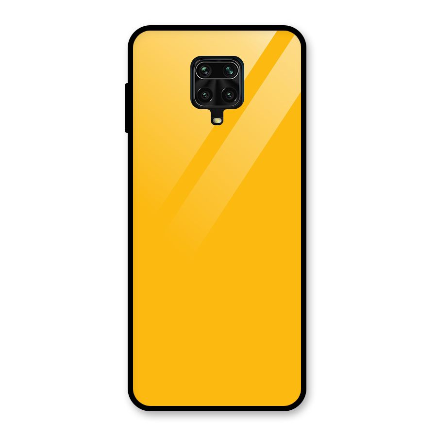 Gold Yellow Glass Back Case for Poco M2 Pro