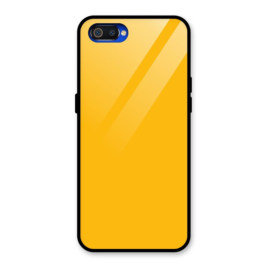 Gold Yellow Glass Back Case for Realme C2