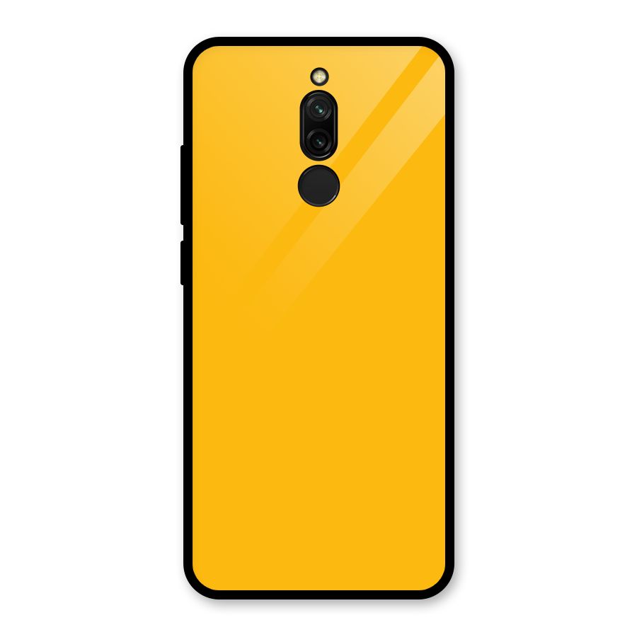 Gold Yellow Glass Back Case for Redmi 8