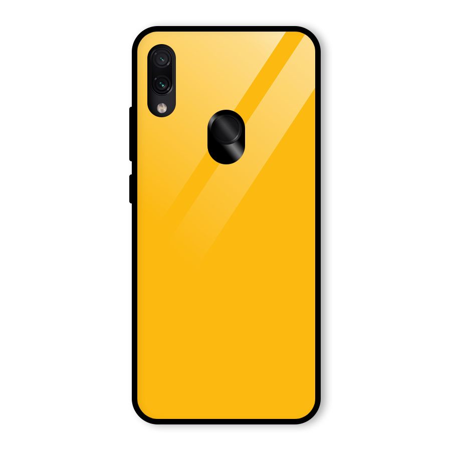 Gold Yellow Glass Back Case for Redmi Note 7 Pro