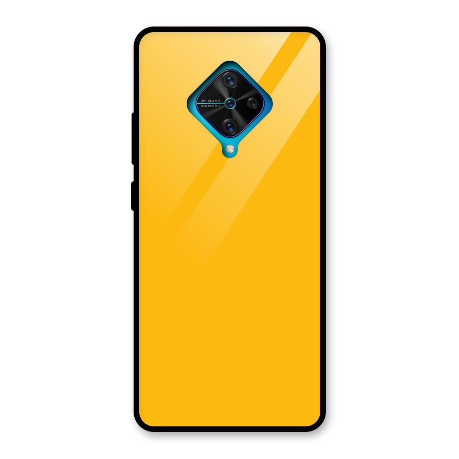 Gold Yellow Glass Back Case for Vivo S1 Pro