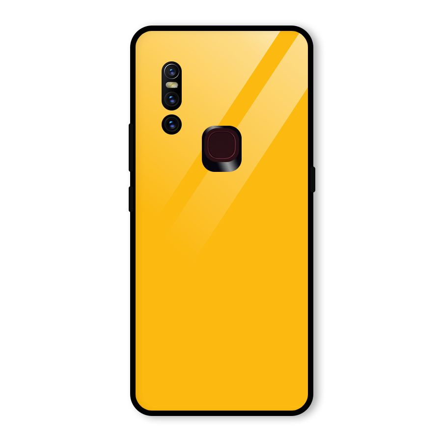 Gold Yellow Glass Back Case for Vivo V15