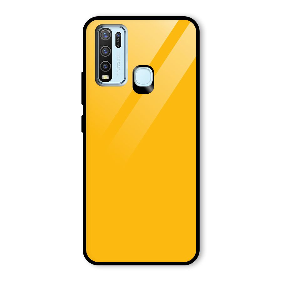 Gold Yellow Glass Back Case for Vivo Y50