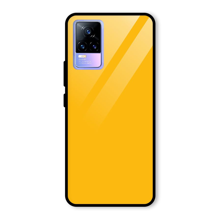 Gold Yellow Glass Back Case for Vivo Y73