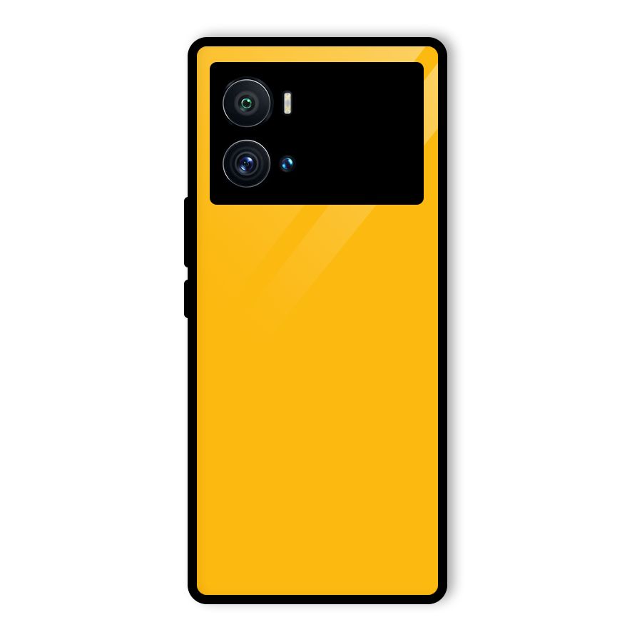 Gold Yellow Glass Back Case for Vivo iQOO 9 Pro