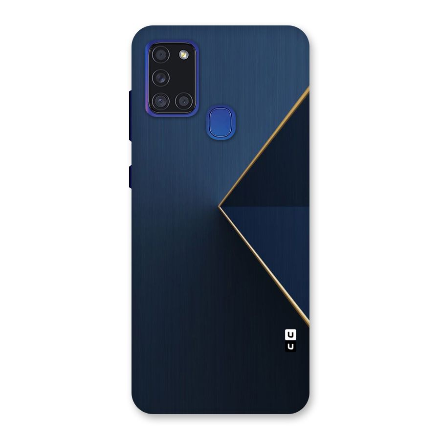 Golden Blue Triangle Back Case for Galaxy A21s