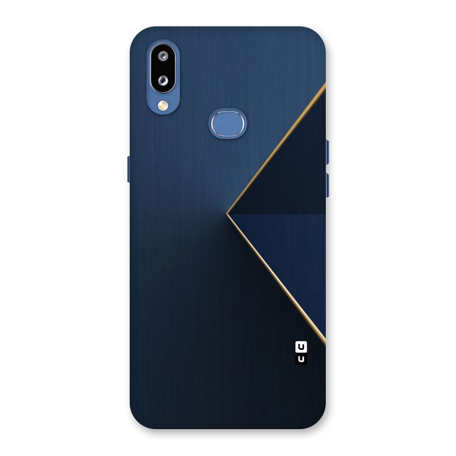 Golden Blue Triangle Back Case for Galaxy M01s