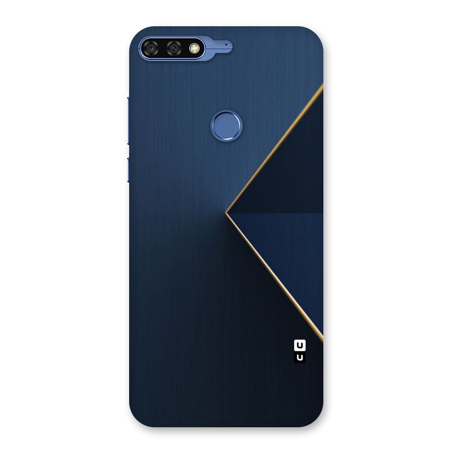Golden Blue Triangle Back Case for Honor 7C