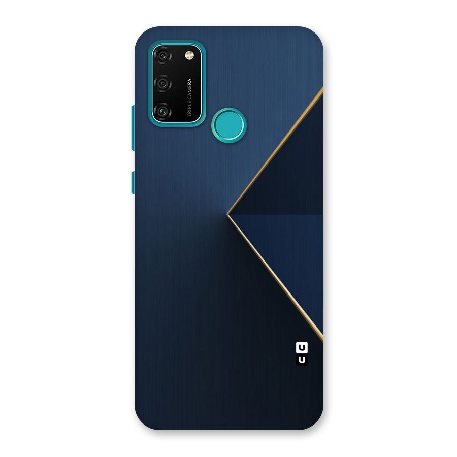 Golden Blue Triangle Back Case for Honor 9A