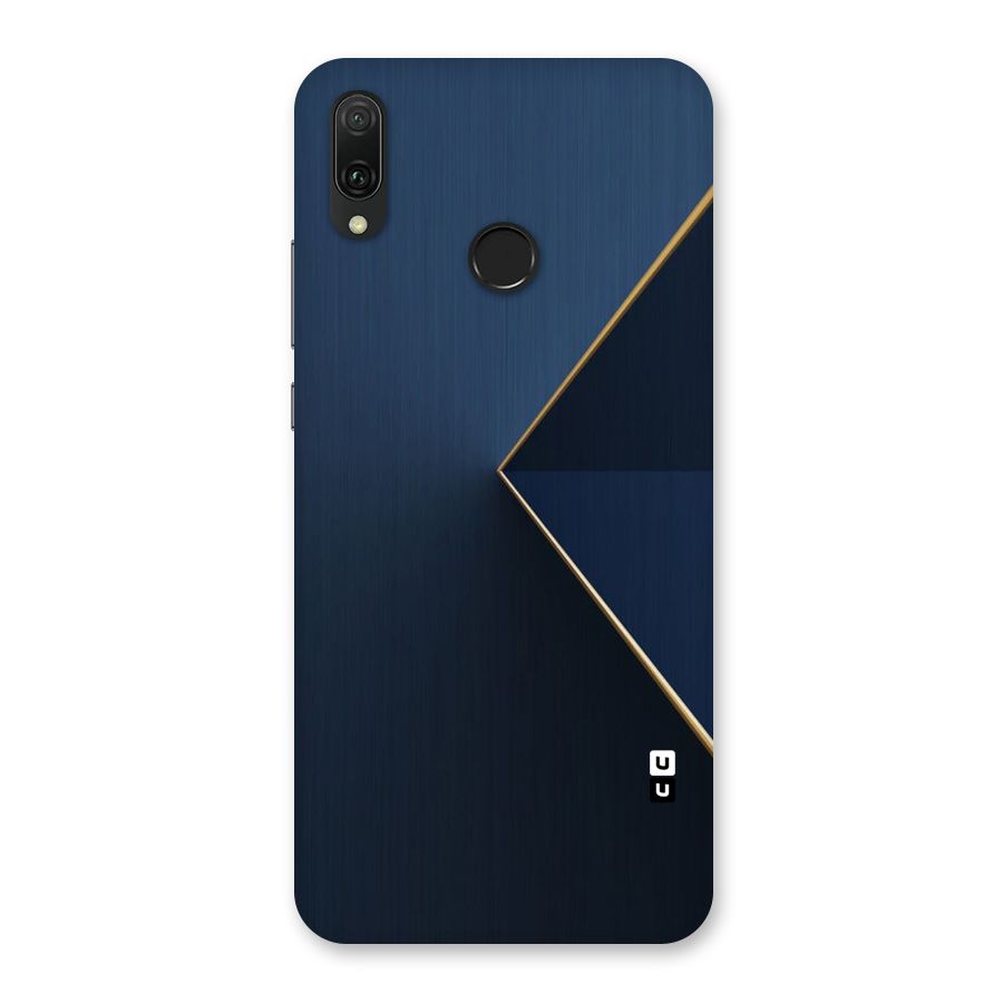 Golden Blue Triangle Back Case for Huawei Y9 (2019)