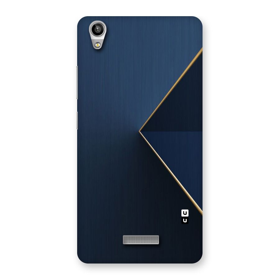 Golden Blue Triangle Back Case for Lava-Pixel-V1