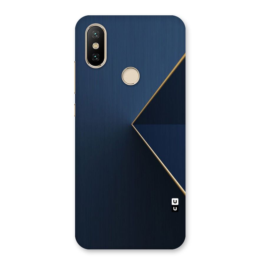 Golden Blue Triangle Back Case for Mi A2