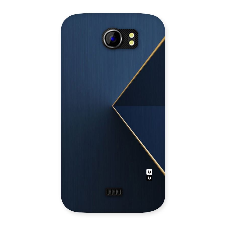 Golden Blue Triangle Back Case for Micromax Canvas 2 A110