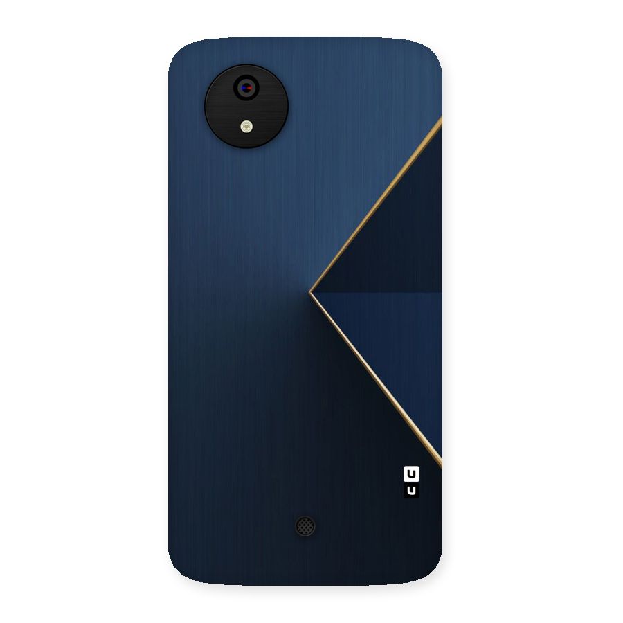 Golden Blue Triangle Back Case for Micromax Canvas A1
