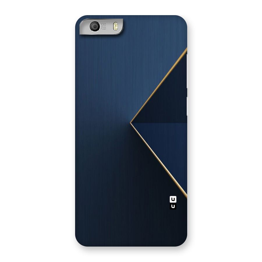 Golden Blue Triangle Back Case for Micromax Canvas Knight 2