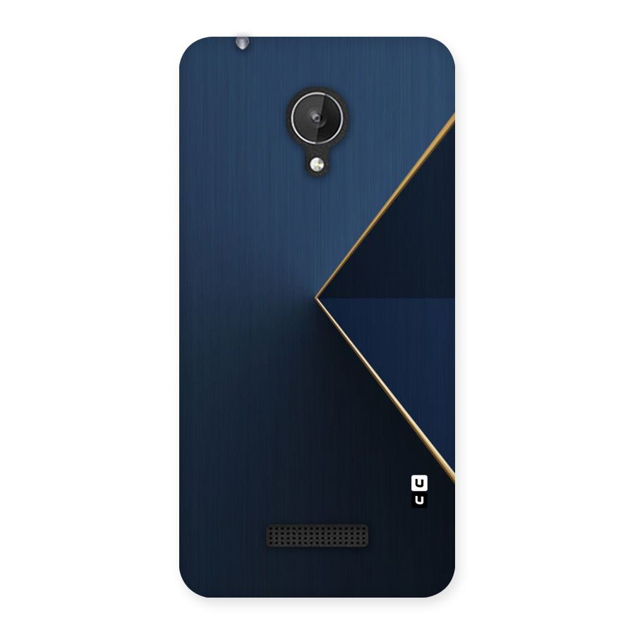 Golden Blue Triangle Back Case for Micromax Canvas Spark Q380