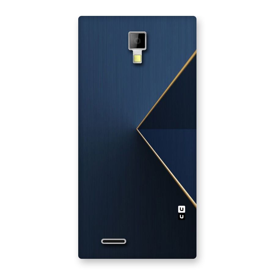 Golden Blue Triangle Back Case for Micromax Canvas Xpress A99