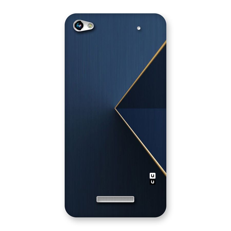 Golden Blue Triangle Back Case for Micromax Hue 2