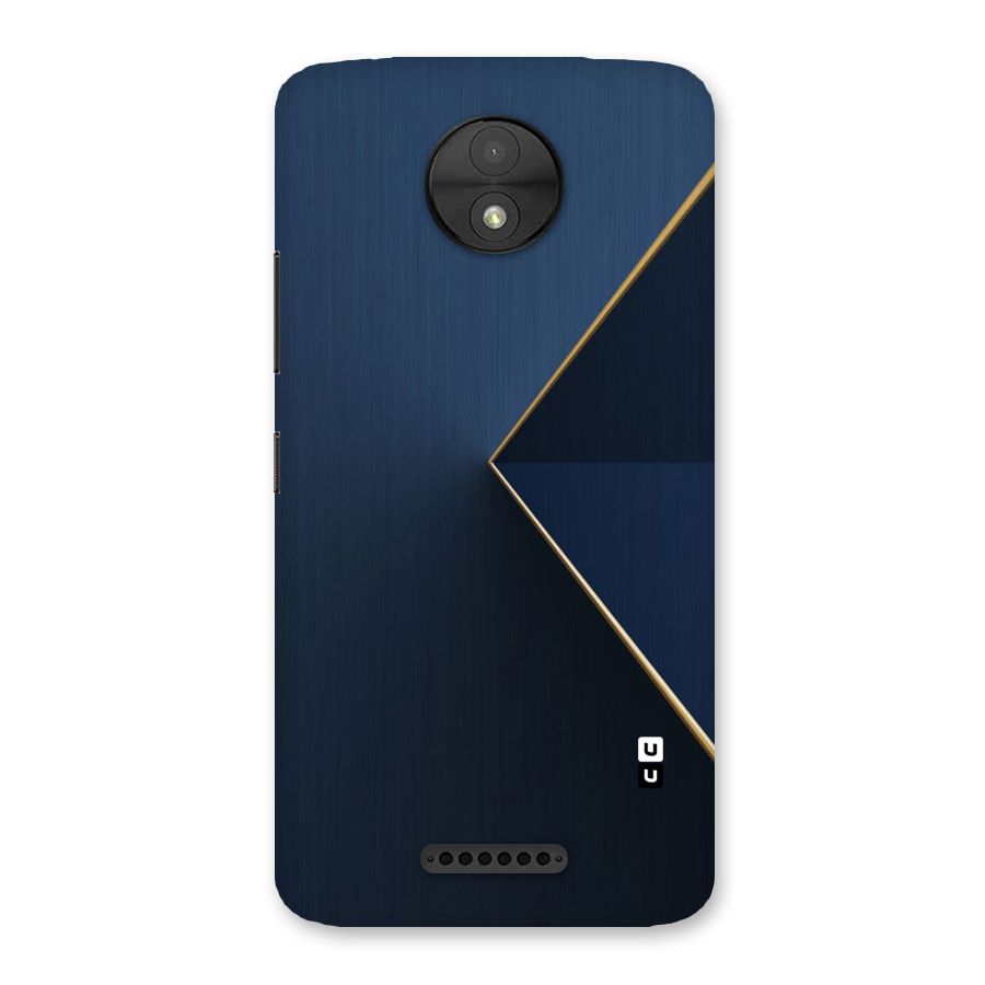 Golden Blue Triangle Back Case for Moto C