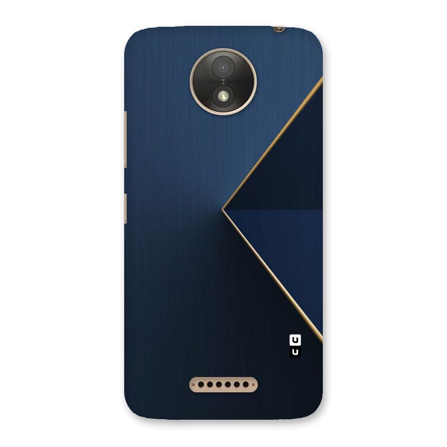Golden Blue Triangle Back Case for Moto C Plus