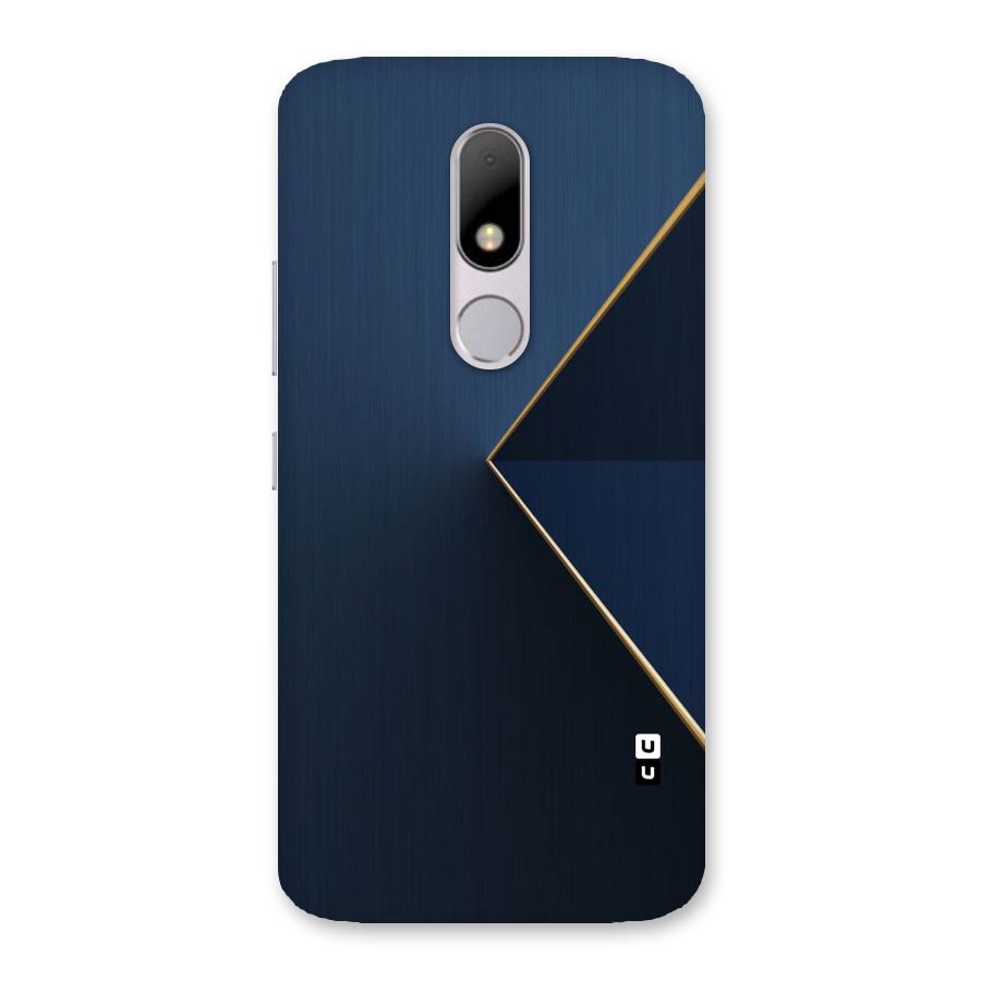 Golden Blue Triangle Back Case for Moto M