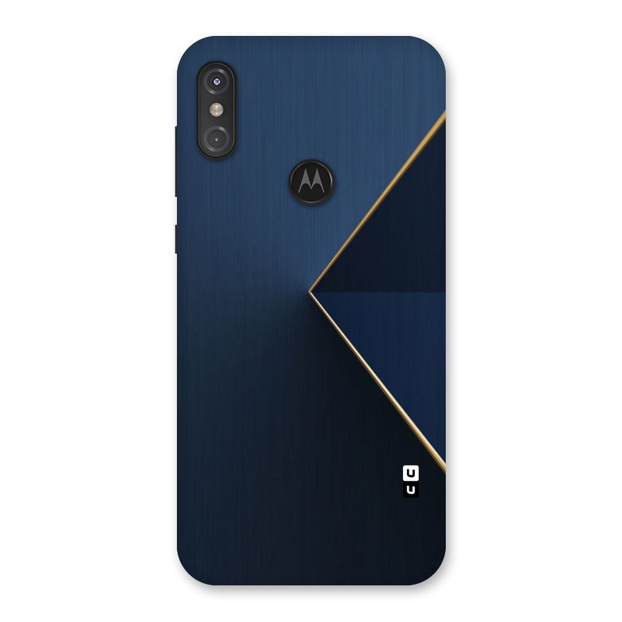 Golden Blue Triangle Back Case for Motorola One Power