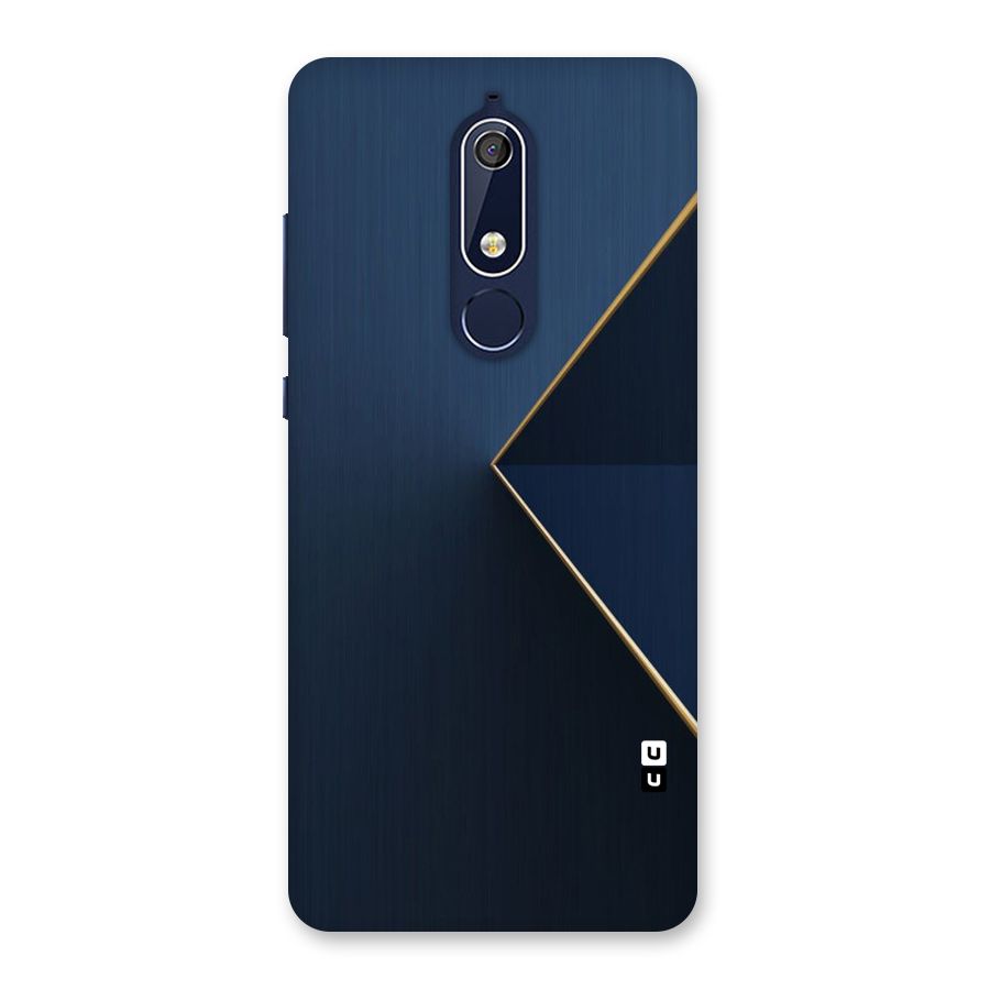 Golden Blue Triangle Back Case for Nokia 5.1