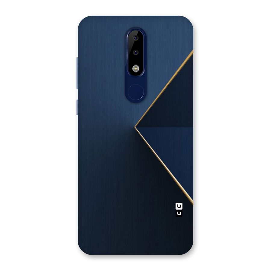 Golden Blue Triangle Back Case for Nokia 5.1 Plus