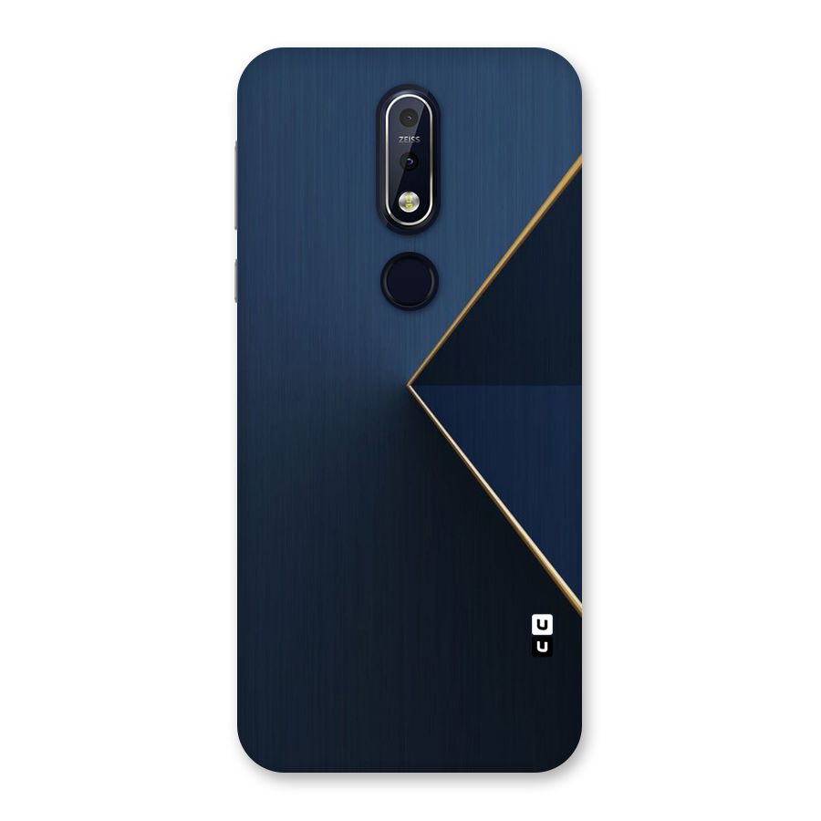 Golden Blue Triangle Back Case for Nokia 7.1