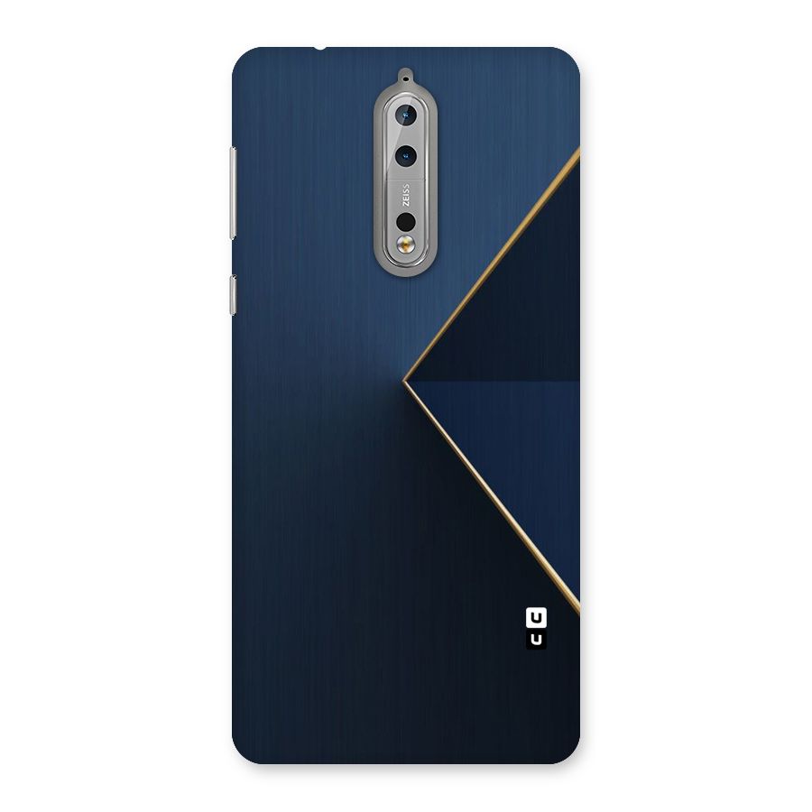 Golden Blue Triangle Back Case for Nokia 8
