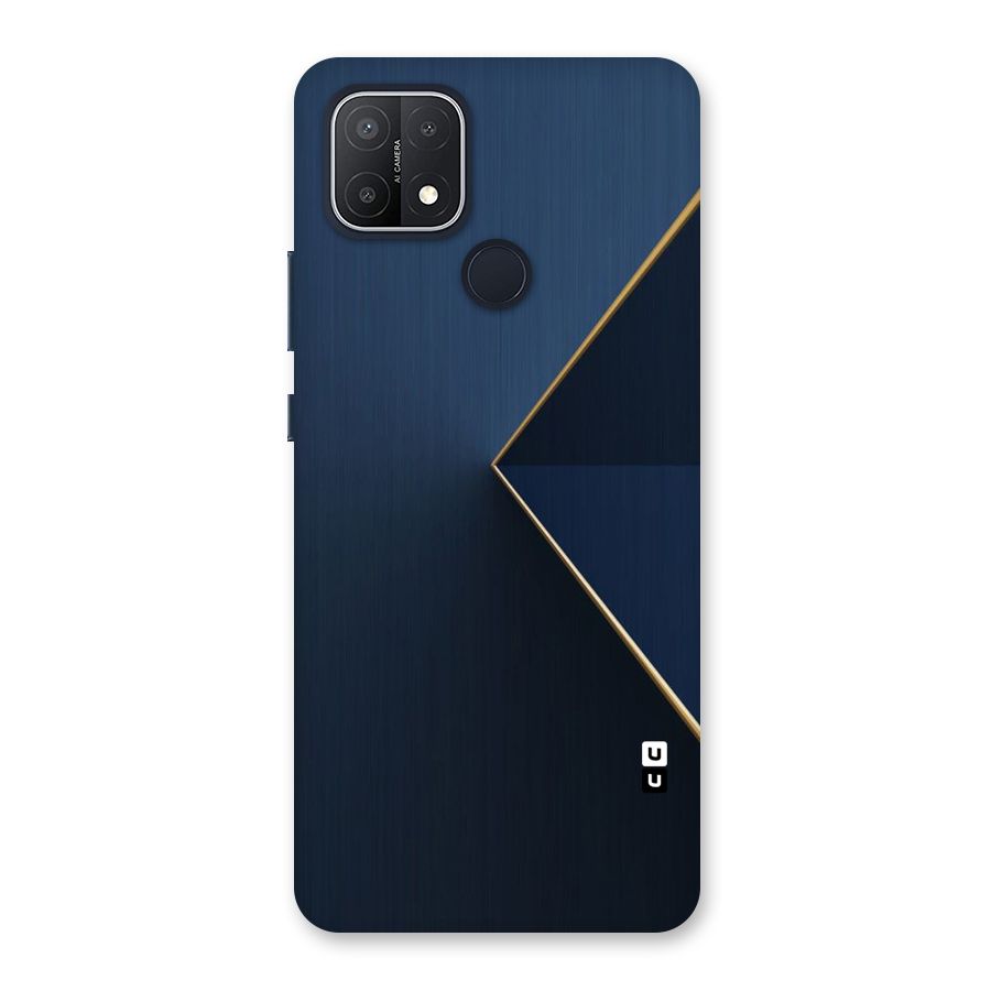 Golden Blue Triangle Back Case for Oppo A15s