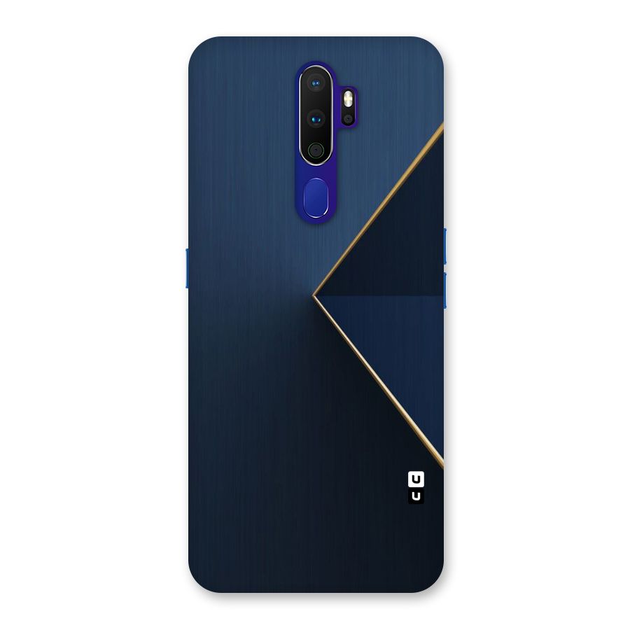 Golden Blue Triangle Back Case for Oppo A9 (2020)