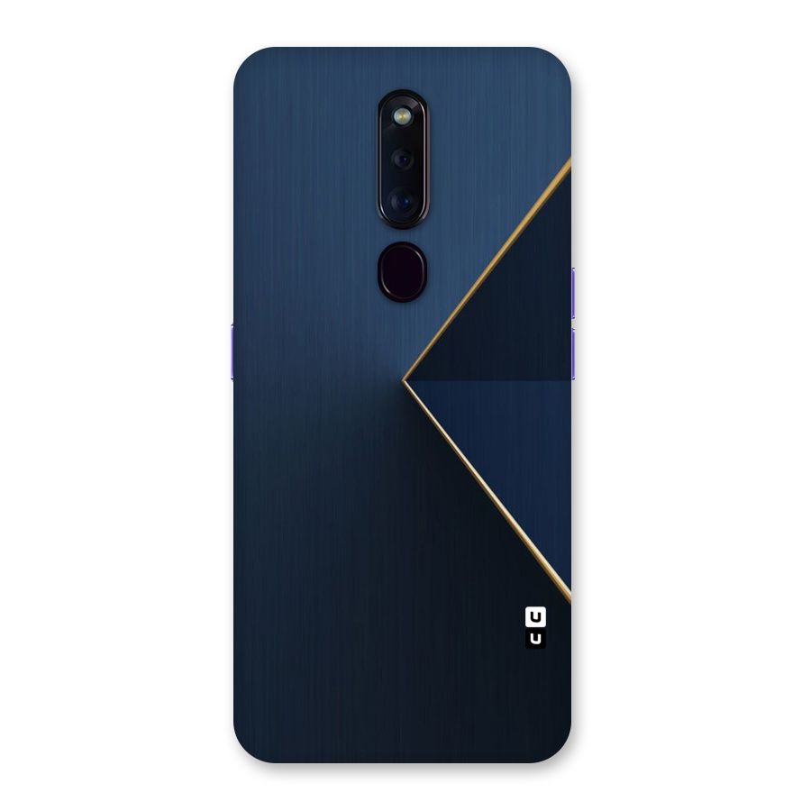 Golden Blue Triangle Back Case for Oppo F11 Pro