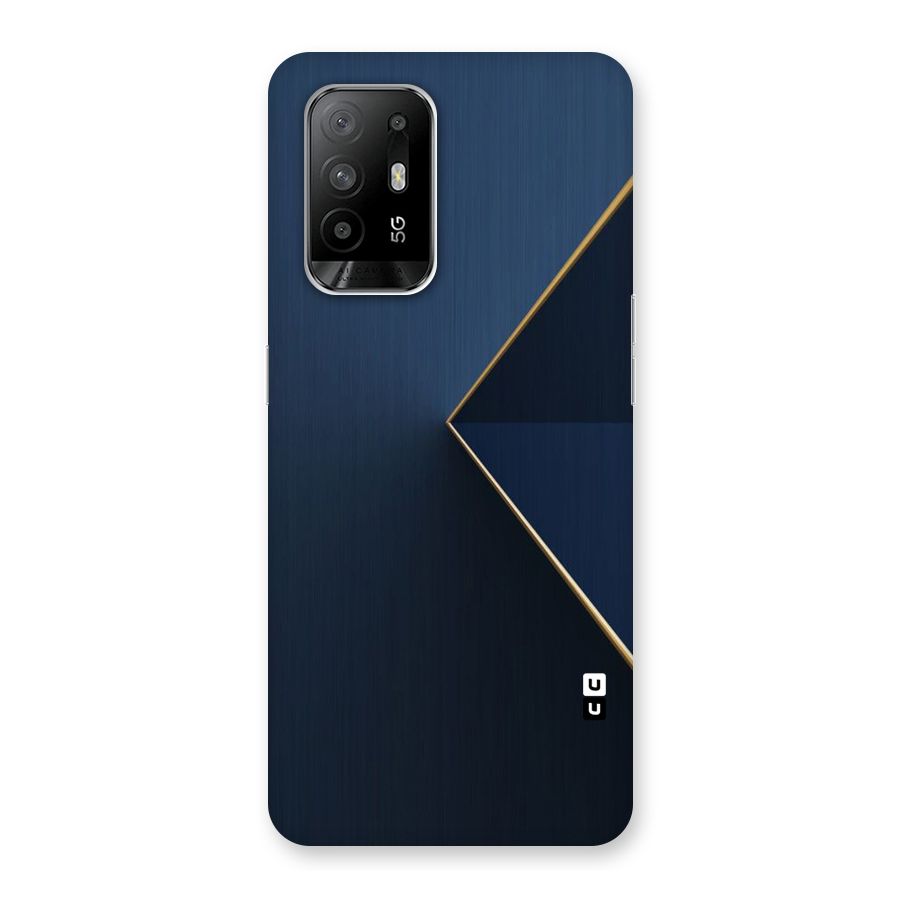 Golden Blue Triangle Back Case for Oppo F19 Pro Plus 5G