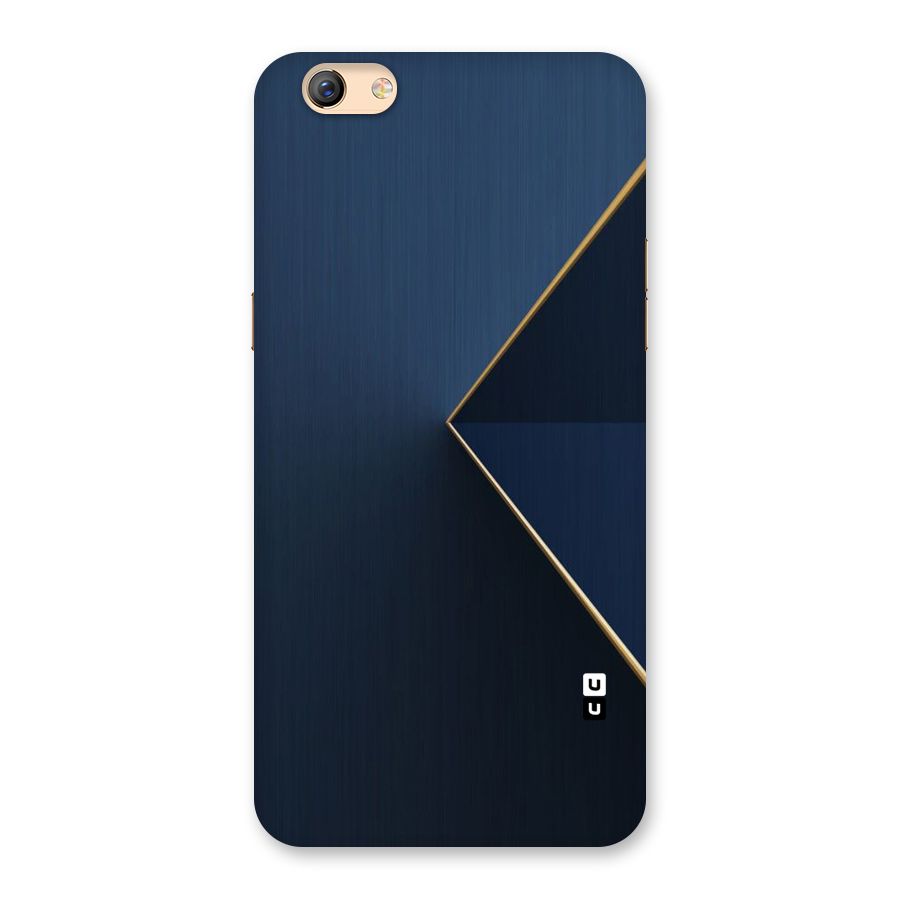 Golden Blue Triangle Back Case for Oppo F3 Plus