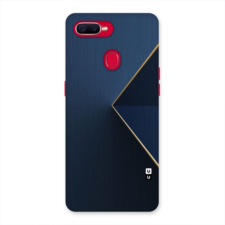 Golden Blue Triangle Back Case for Oppo F9 Pro