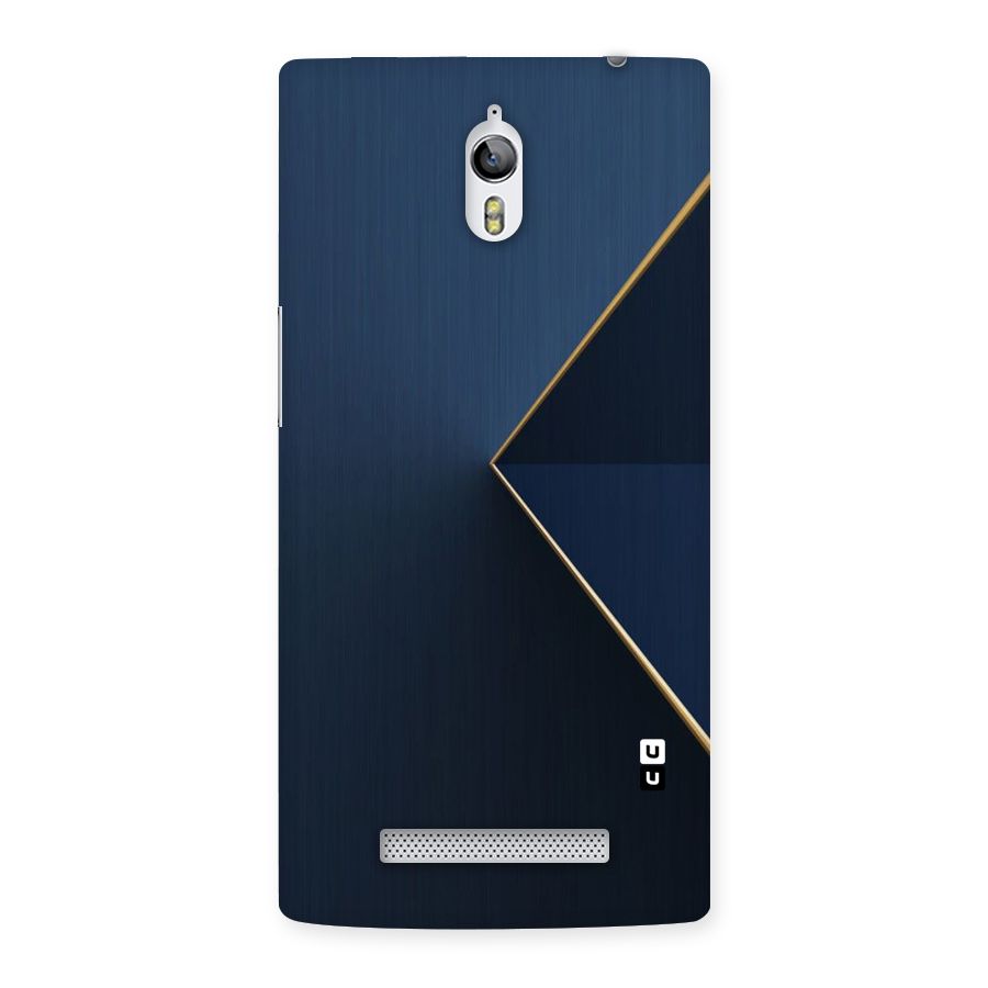 Golden Blue Triangle Back Case for Oppo Find 7