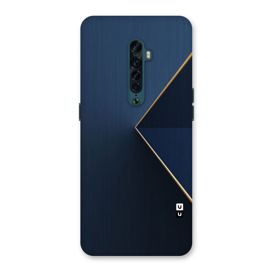 Golden Blue Triangle Back Case for Oppo Reno2