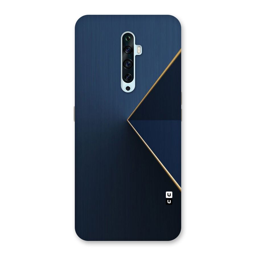 Golden Blue Triangle Back Case for Oppo Reno2 Z