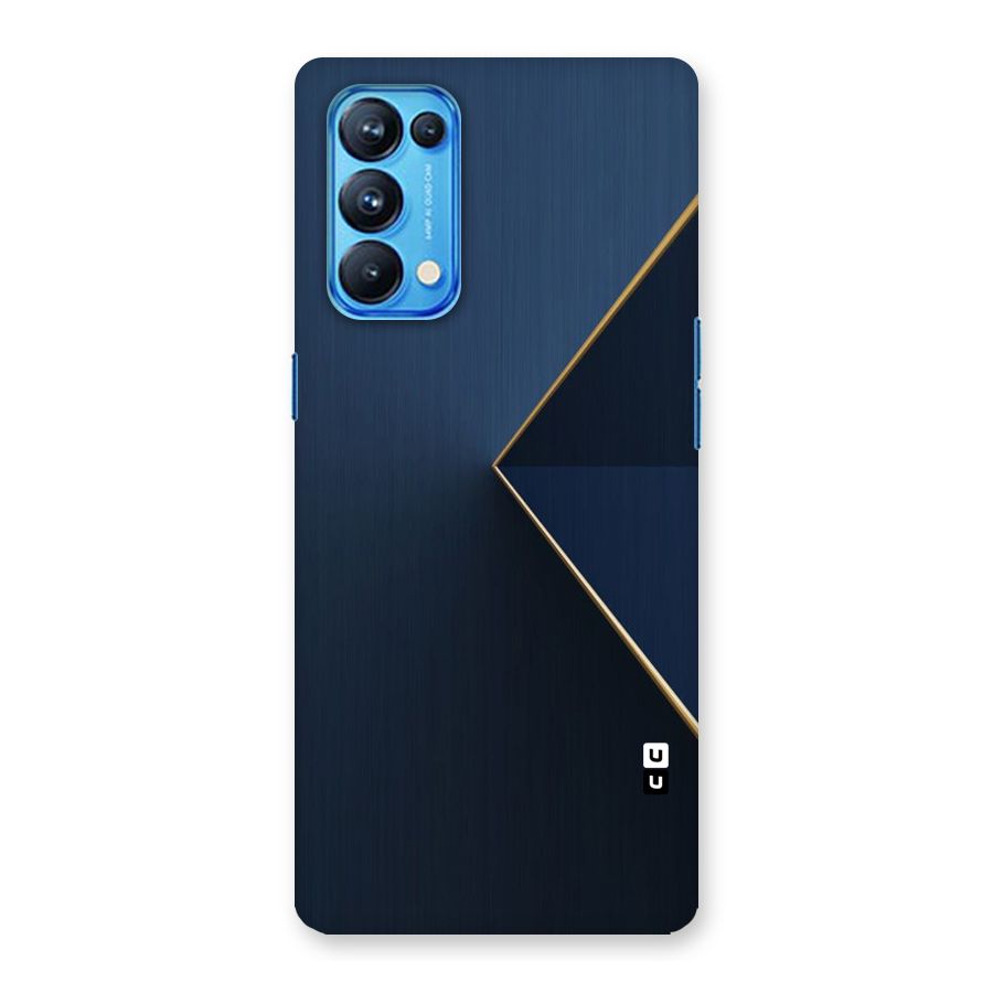 Golden Blue Triangle Back Case for Oppo Reno5 Pro 5G