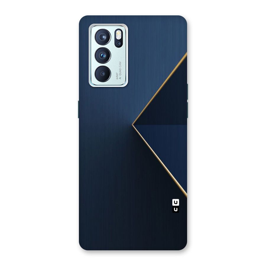 Golden Blue Triangle Back Case for Oppo Reno6 Pro 5G
