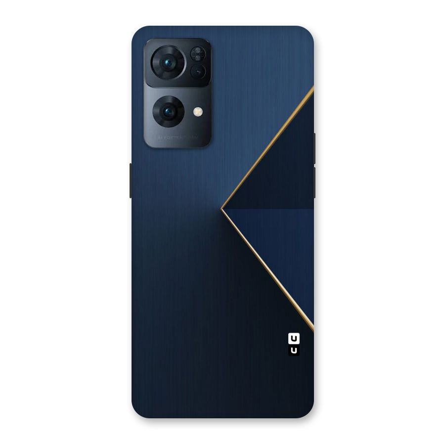 Golden Blue Triangle Back Case for Oppo Reno7 Pro 5G