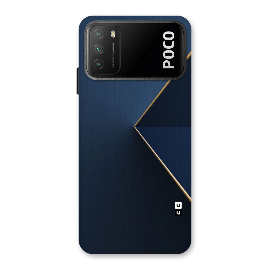 Golden Blue Triangle Back Case for Poco M3