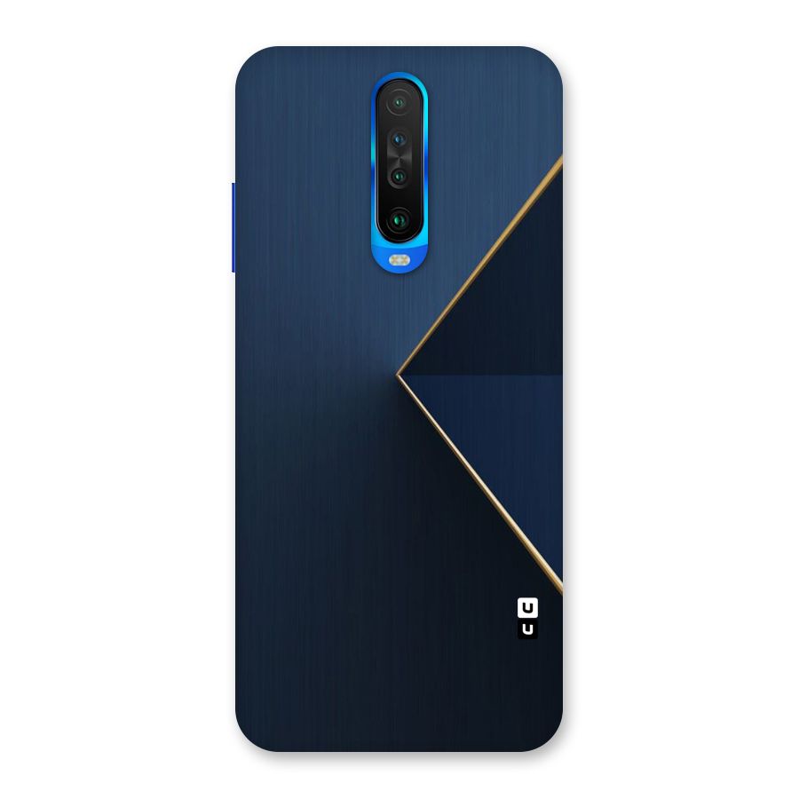 Golden Blue Triangle Back Case for Poco X2