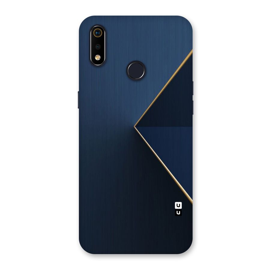 Golden Blue Triangle Back Case for Realme 3i