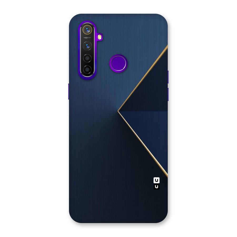 Golden Blue Triangle Back Case for Realme 5 Pro